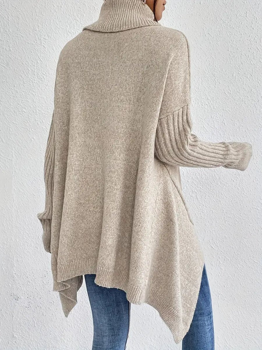 Side Slit Roll Neck Jumper