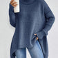 Side Slit Roll Neck Jumper