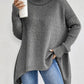 Side Slit Roll Neck Jumper