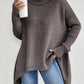 Side Slit Roll Neck Jumper
