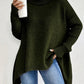 Side Slit Roll Neck Jumper