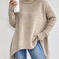 Side Slit Roll Neck Jumper