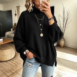 Slouchy Roll Neck Jumper