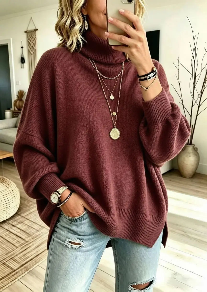 Slouchy Roll Neck Jumper