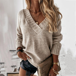 Oversized V-Neck Jumper