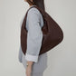 Hobo Bag Woven Faux Leather with Zip and 16-Inch Laptop Fit