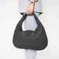 Hobo Bag Woven Faux Leather with Zip and 16-Inch Laptop Fit