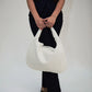 Hobo Bag Woven Faux Leather with Zip and 16-Inch Laptop Fit