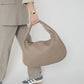 Hobo Bag Woven Faux Leather with Zip and 16-Inch Laptop Fit