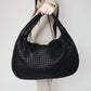Hobo Bag Woven Faux Leather with Zip and 16-Inch Laptop Fit