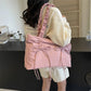 Tote Bag Nylon with Zip Closure and Adjustable Knotted Handles