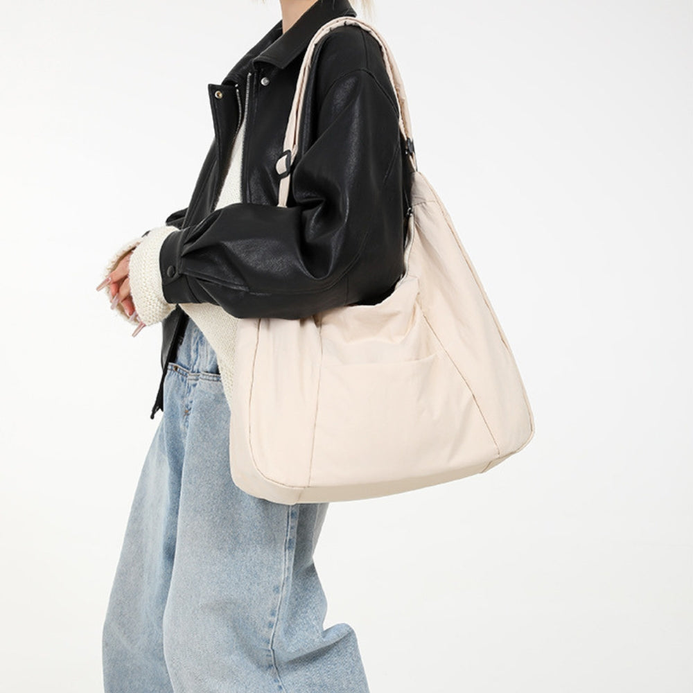 Tote Bag Padded Cotton Nylon with Zip and Wide Adjustable Strap