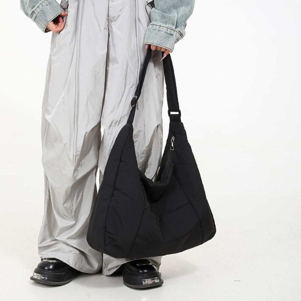 Tote Bag Padded Cotton Nylon with Zip and Wide Adjustable Strap