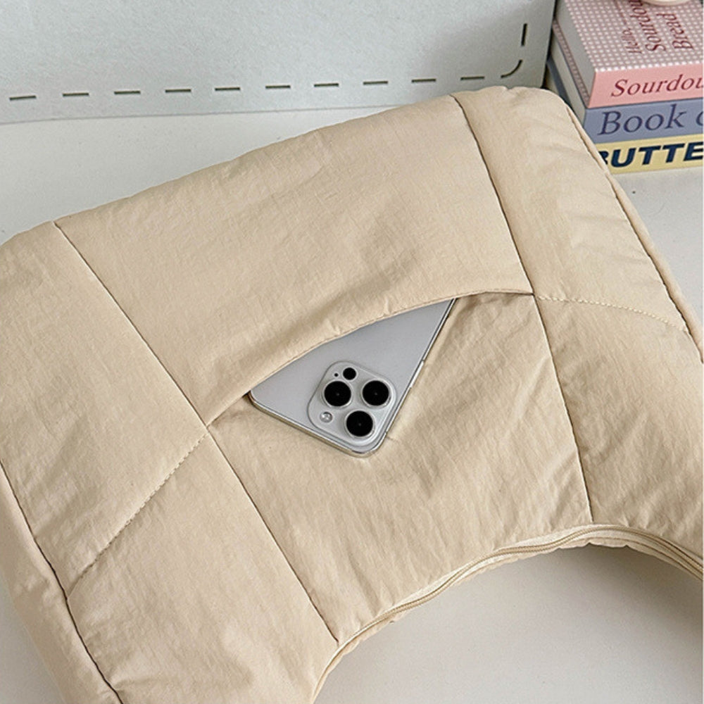Tote Bag Padded Cotton Nylon with Zip and Wide Adjustable Strap