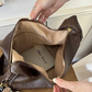 Hobo Bag Crinkled Faux Leather with Zip and Adjustable Strap