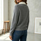 Contrast Collar Quarter-Zip Jumper