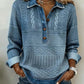 Denim Collar Cable Jumper