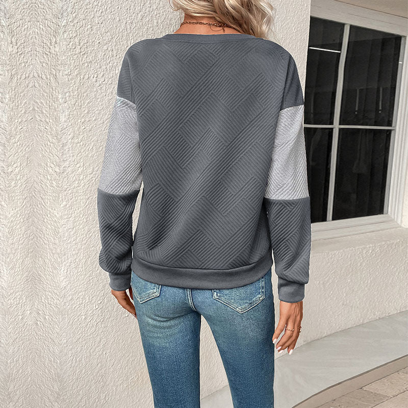 Quilted Check Sweatshirt