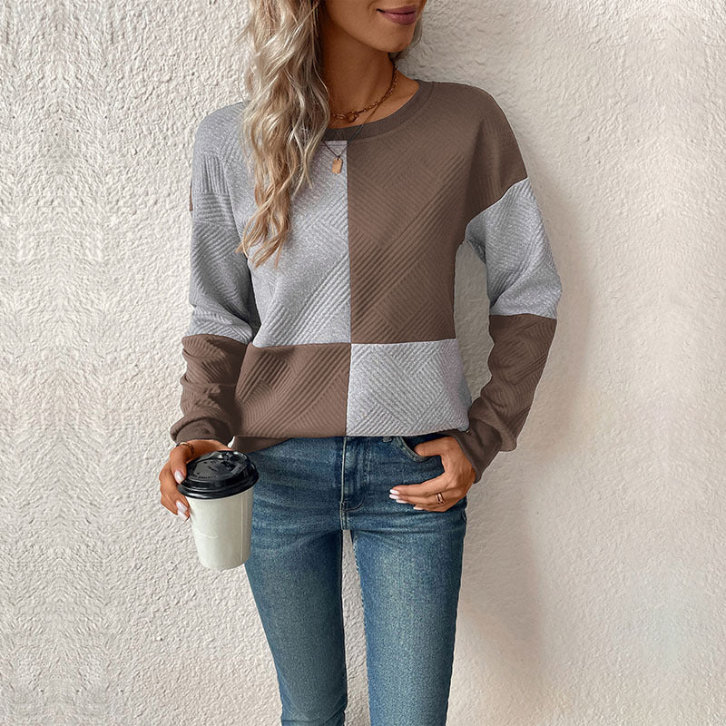 Quilted Check Sweatshirt