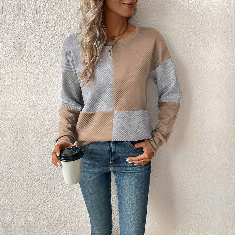 Quilted Check Sweatshirt