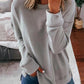 Side Slit Crewneck Sweatshirt