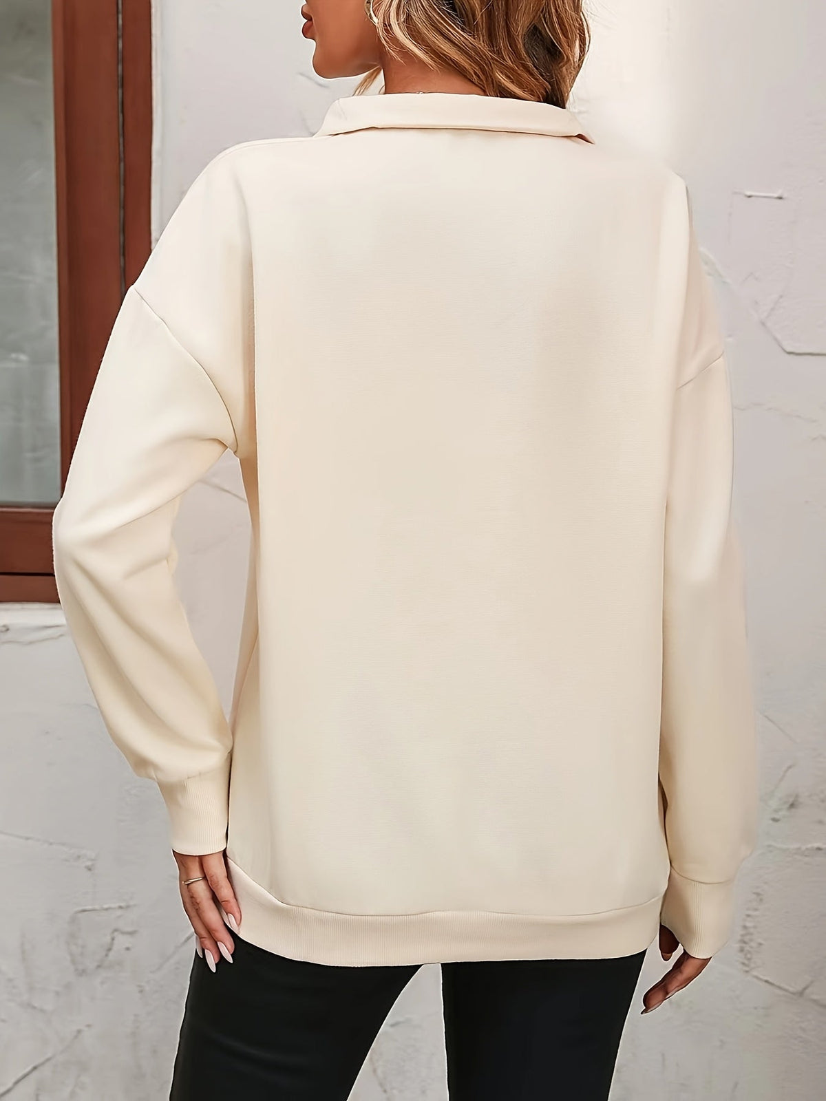Collared Half-Zip Sweatshirt