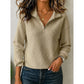 Quilted Collar Half-Zip Sweatshirt