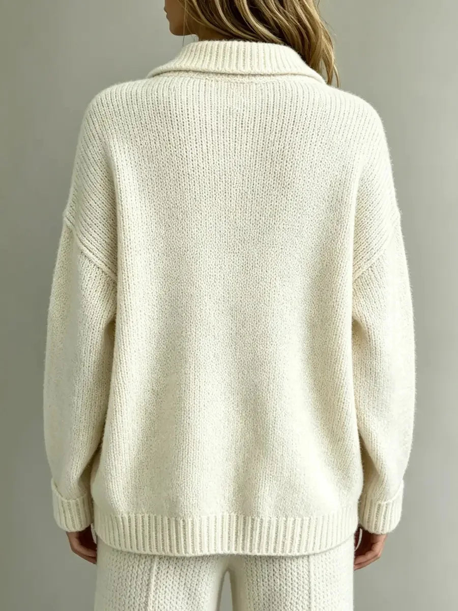 Gold Button Polo Jumper