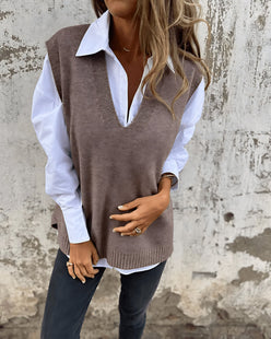 Deep V Jumper Vest