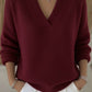 Deep V-Neck Knit Jumper