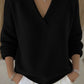 Deep V-Neck Knit Jumper
