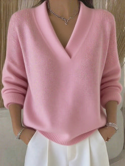 Deep V-Neck Knit Jumper