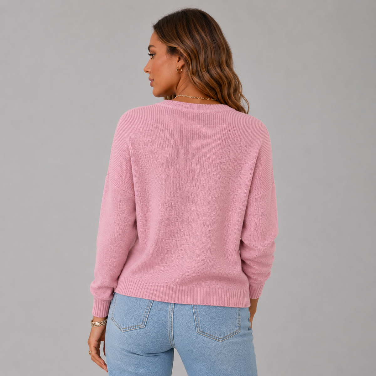 Henley Button Knit Jumper