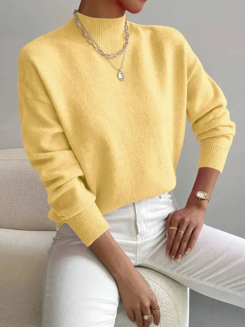 Mock Neck Knit Jumper