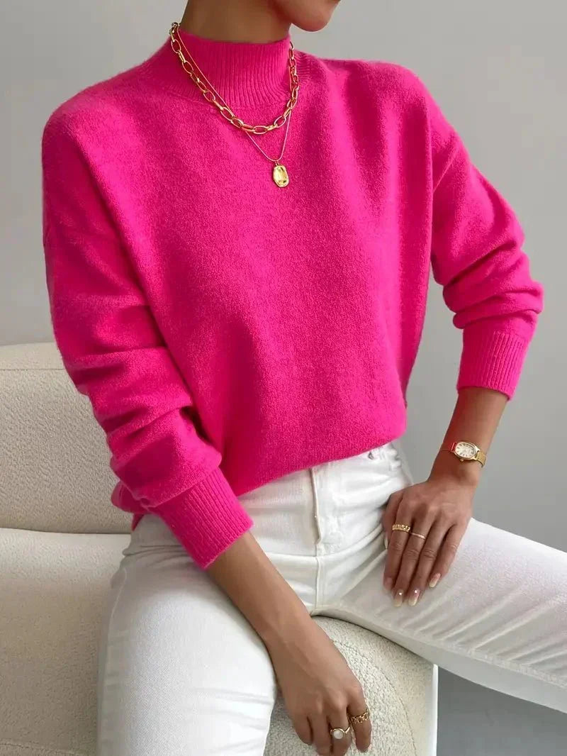 Mock Neck Knit Jumper