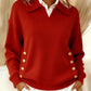 Polo Collar Gold Button Jumper