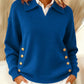 Polo Collar Gold Button Jumper
