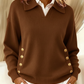Polo Collar Gold Button Jumper