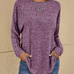 Waffle Knit Pocket Top
