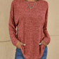 Waffle Knit Pocket Top
