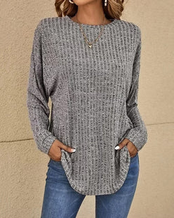 Waffle Knit Pocket Top