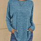 Waffle Knit Pocket Top
