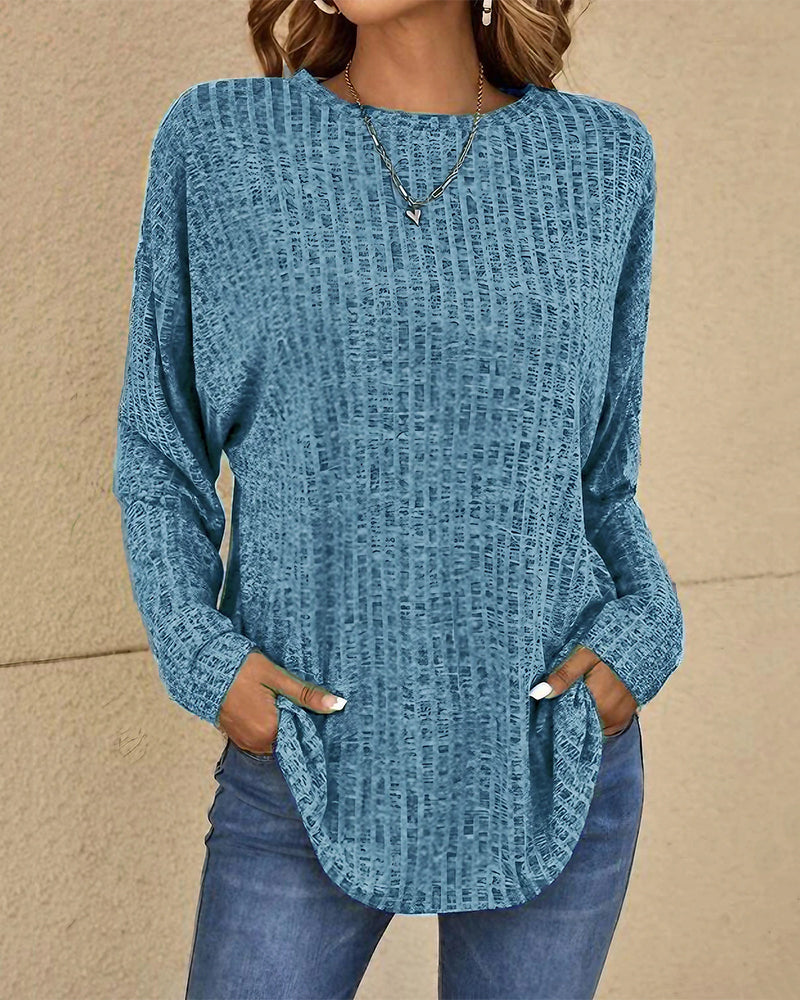 Waffle Knit Pocket Top