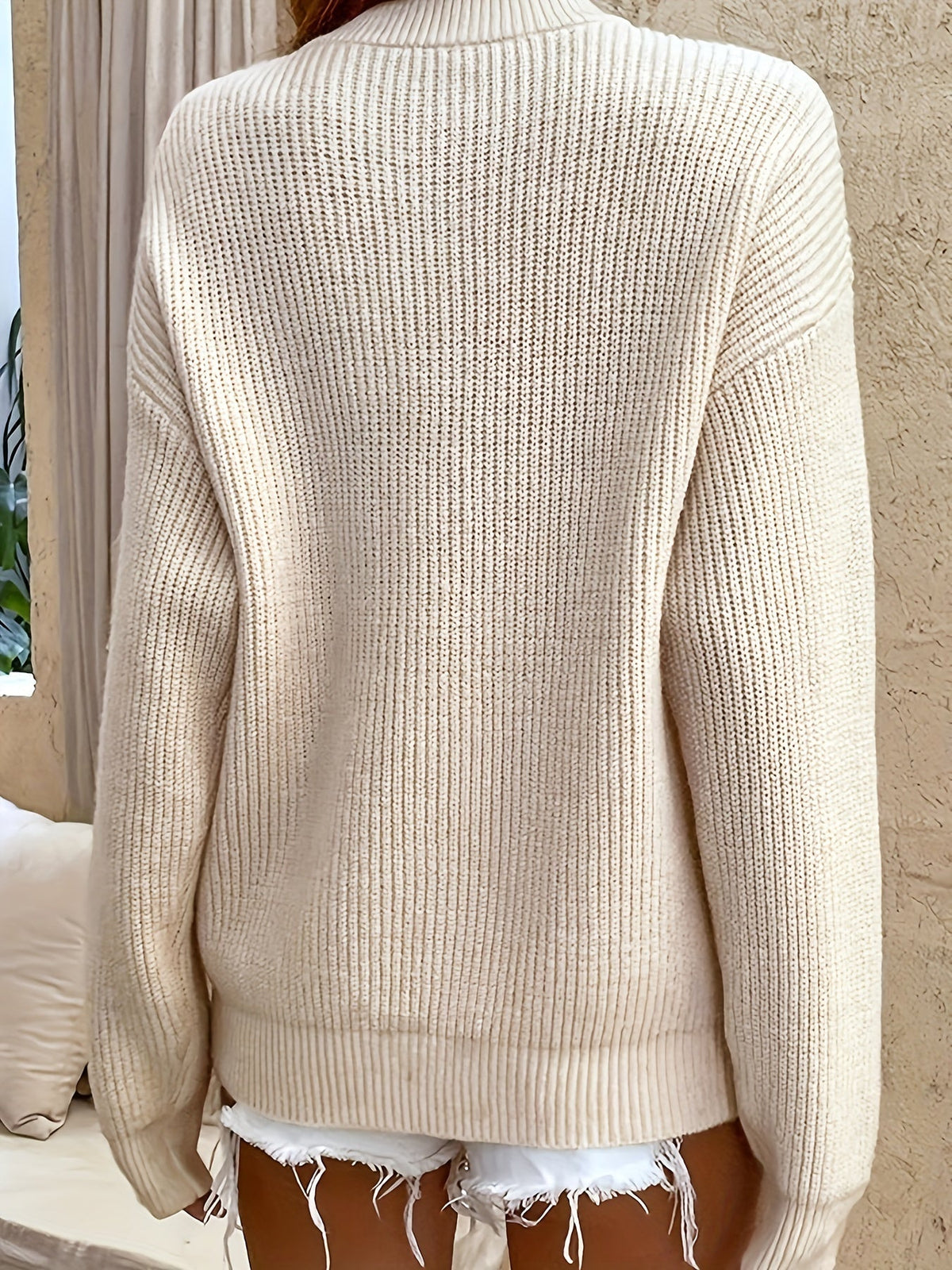 Ribbed Henley Jumper