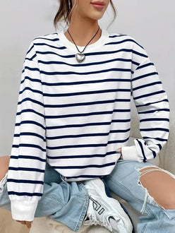 Striped Crewneck Sweatshirt
