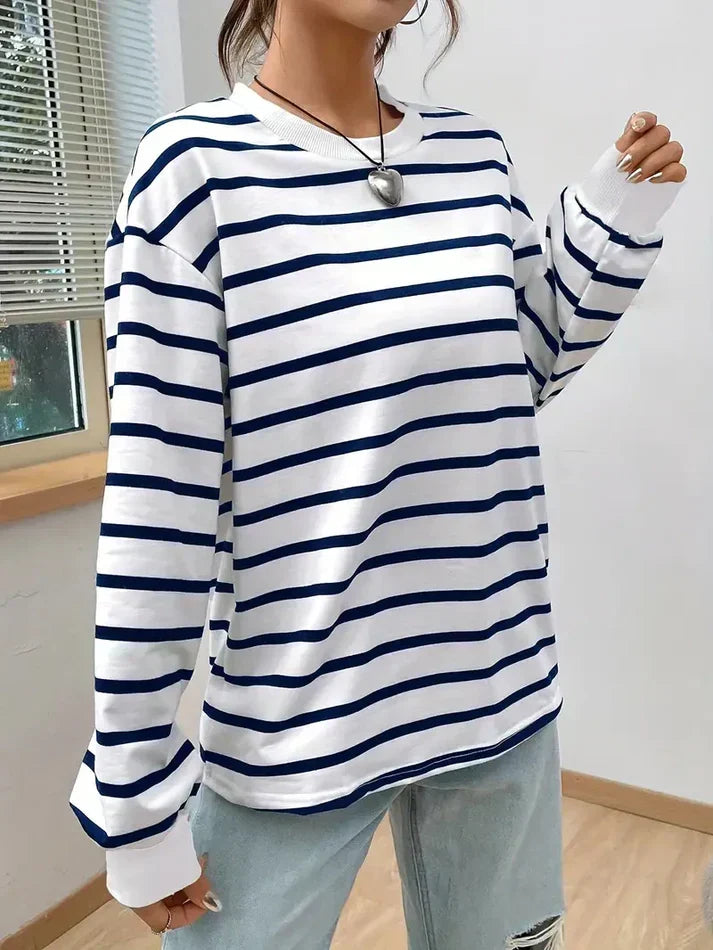 Striped Crewneck Sweatshirt