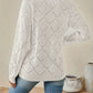 Diamond Pointelle V-Neck Jumper