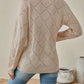 Diamond Pointelle V-Neck Jumper
