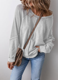 Lettuce Hem Waffle Sweatshirt