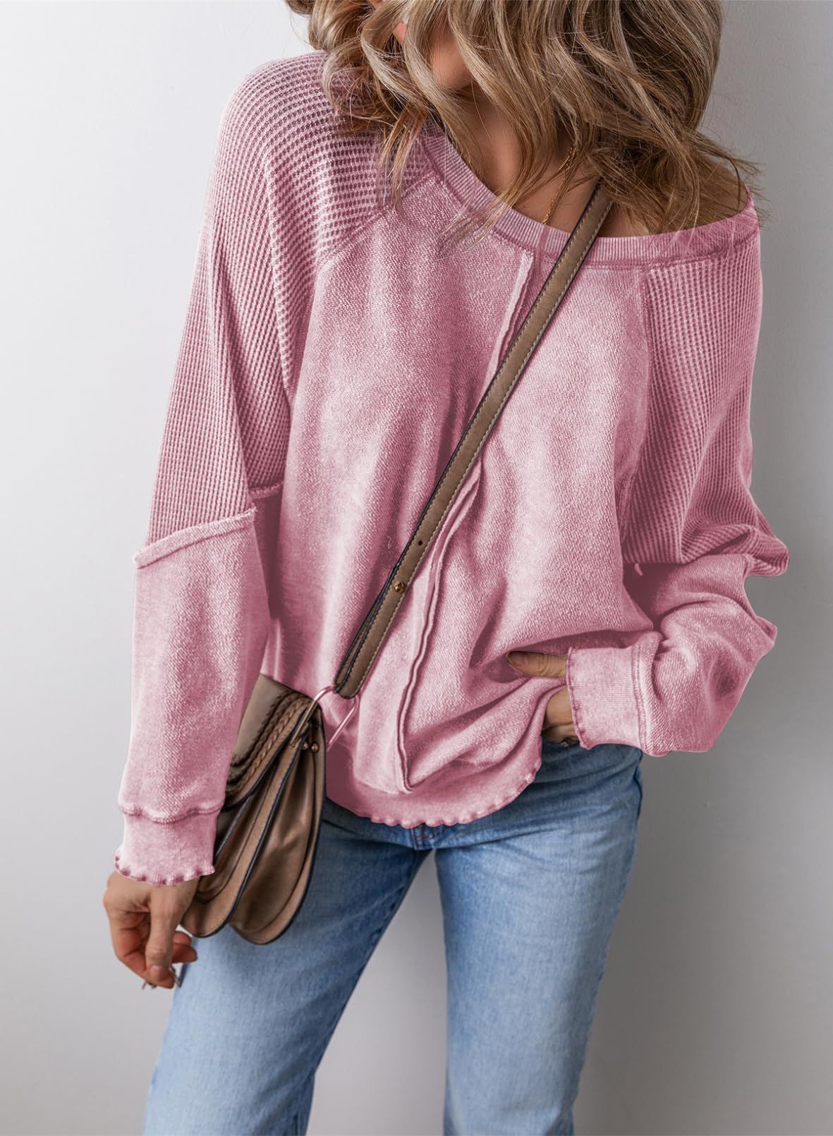 Lettuce Hem Waffle Sweatshirt